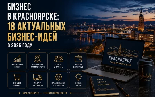 Бизнес в Красноярске: 18 актуальных бизнес-идей в 2026 году