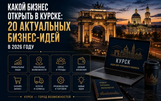 Какой бизнес открыть в Курске: 20 актуальных бизнес-идей в 2026 году