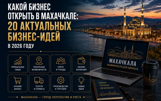 Какой бизнес открыть в Махачкале: 20 актуальных бизнес-идей в 2026 году