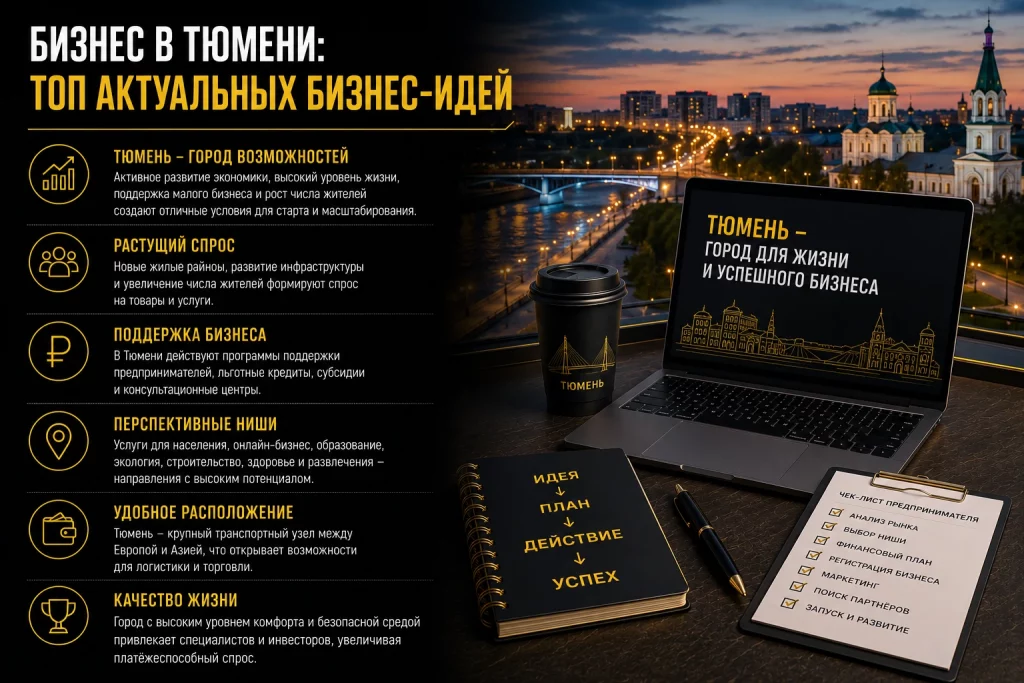 Бизнес в&nbsp;Тюмени: ТОП актуальных бизнес-идей в&nbsp;2026 году