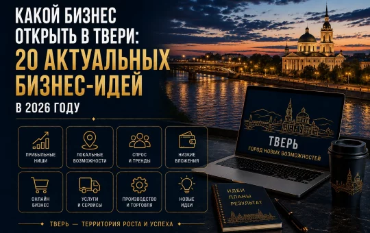 Какой бизнес открыть в Твери: 20 актуальных бизнес-идей в 2026 году