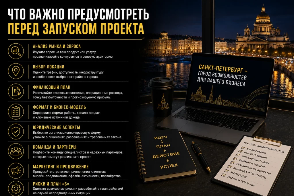 Что важно предусмотреть перед запуском проекта в Санкт-Петербурге