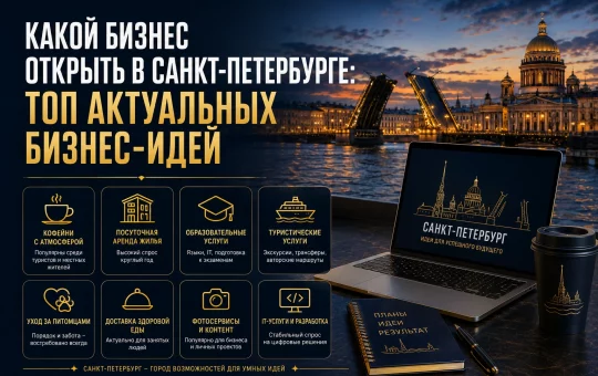 Какой бизнес открыть в Санкт-Петербурге: ТОП актуальных бизнес-идей в 2026 году